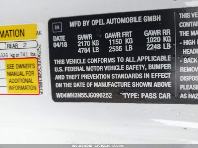 W04WH3N55JG096252 Buick Cascada Premium