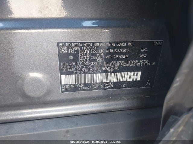 Toyota Rav4 Xle 2021 2T3P1RFV8MC226177 Image 9