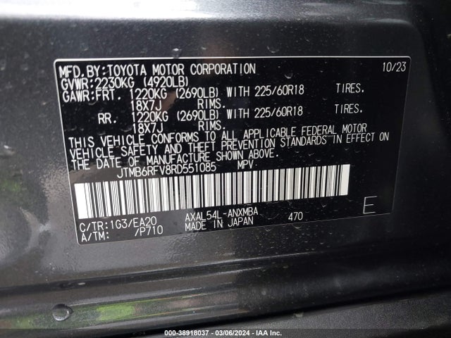Toyota Rav4 Xle Premium Hybrid 2024 JTMB6RFV8RD551085 Image 9