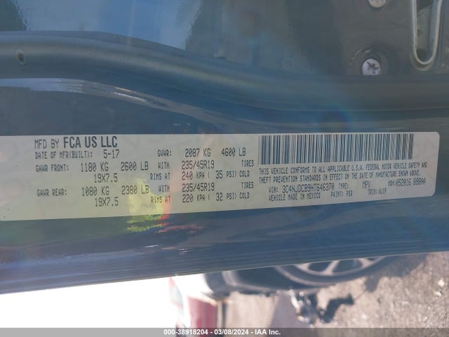 3C4NJDCB9HT646370 Jeep New Compass Limited 4x4
