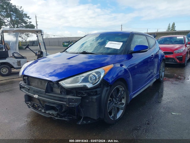 Hyundai Veloster Turbo W/black 2014 KMHTC6AE2EU207261 Image 2