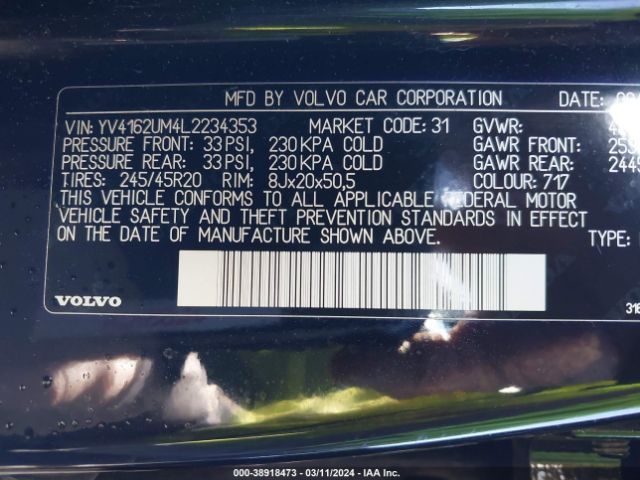 YV4162UM4L2234353 Volvo Xc40 T5 R-design