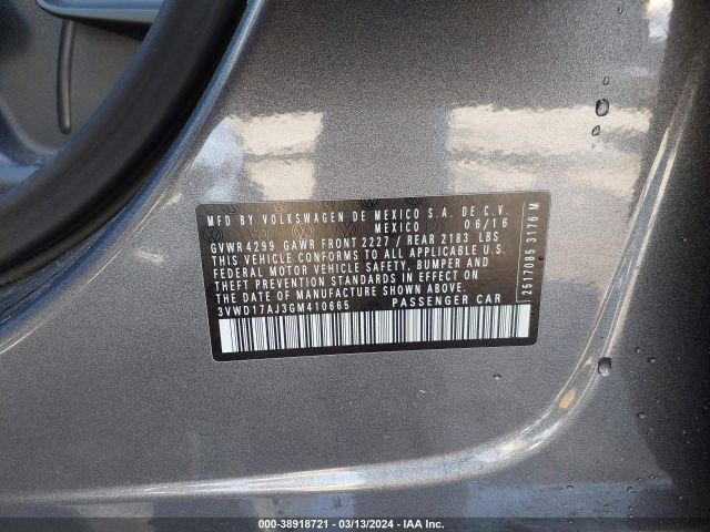 3VWD17AJ3GM410665 Volkswagen Jetta 1.8t Sport