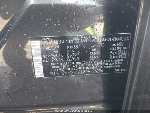 Hyundai Santa Fe Calligraphy 2023 5NMS54AL8PH556206 Image 9