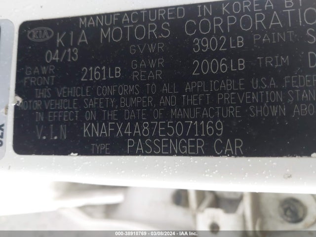 KIA FORTE EX 2014 KNAFX4A87E5071169 Image 9