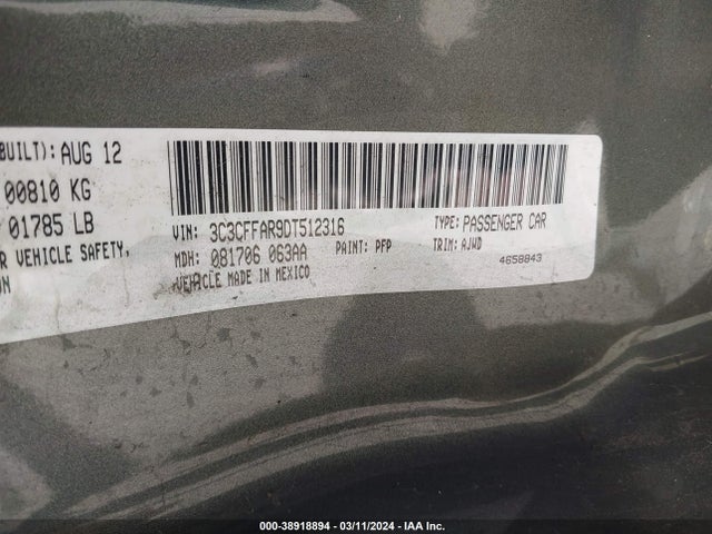 2013 FIAT 500 3C3CFFAR9DT512316 Photo 8