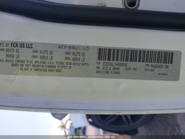 2C3CDXGJ1HH558542 Dodge Charger R/t Scat Pack Rwd