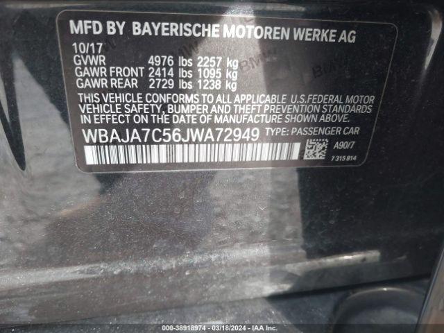 WBAJA7C56JWA72949 BMW 530i Xdrive