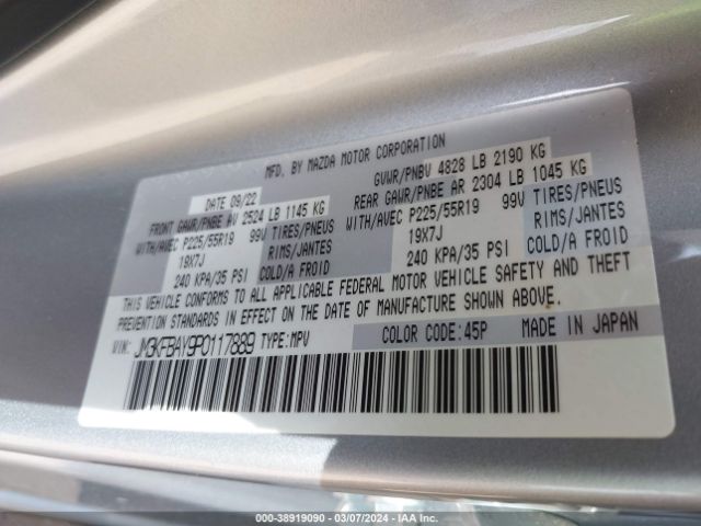 JM3KFBAY9P0117889 Mazda Cx-5 2.5 Turbo