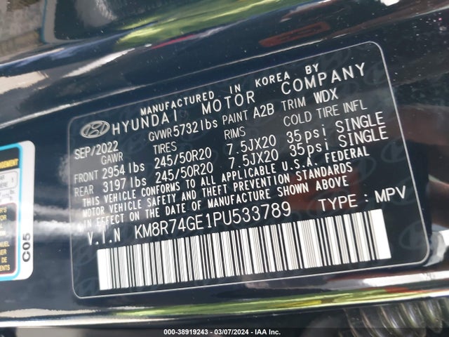 Hyundai Palisade Calligraphy 2023 KM8R74GE1PU533789 Image 9