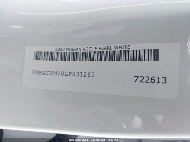 KNMAT2MV0LP531269 Nissan Rogue Sv Intelligent Awd