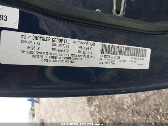 Dodge Charger Se 2014 2C3CDXBG6EH213398 Image 9