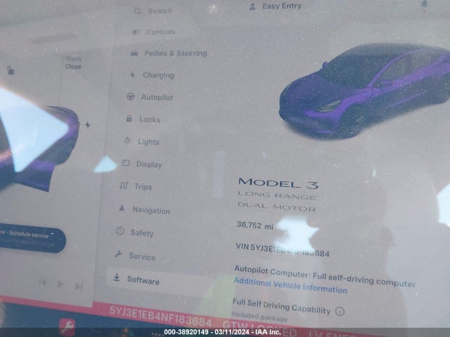 Tesla Model 3 Long Range Dual Motor All-wheel Drive 2022 5YJ3E1EB4NF183684 Image 7