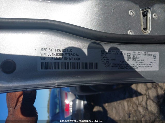 Jeep Compass Altitude Fwd 2021 3C4NJCBB4MT556274 Image 9