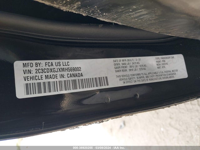 Dodge Charger Scat Pack Rwd 2021 2C3CDXGJXMH569002 Image 9
