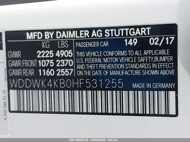 2017 MERCEDES-BENZ C 300 WDDWK4KB0HF531255 Photo 8