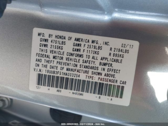 19UUB3F51HA003254 Acura Tlx Technology Package