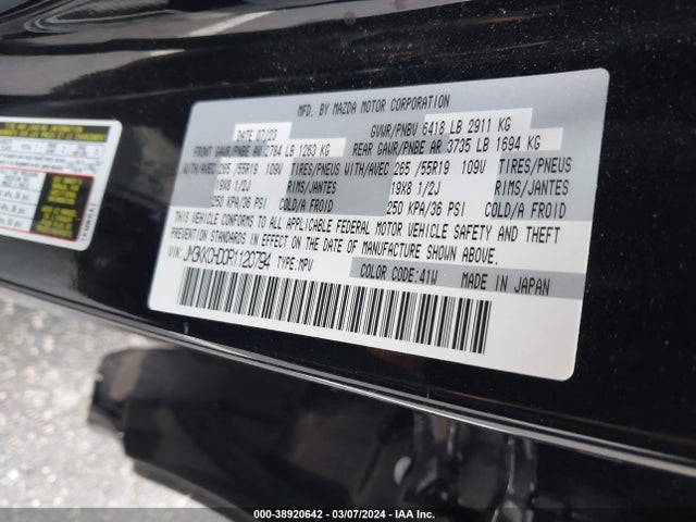 Mazda Cx-90 3.3 Turbo Preferred Plus 2024 JM3KKCHD0R1120794 Image 9