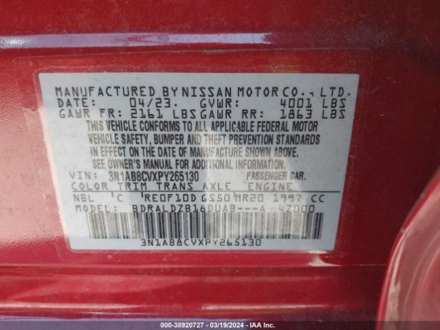 3N1AB8CVXPY265130 Nissan Sentra Sv Xtronic Cvt
