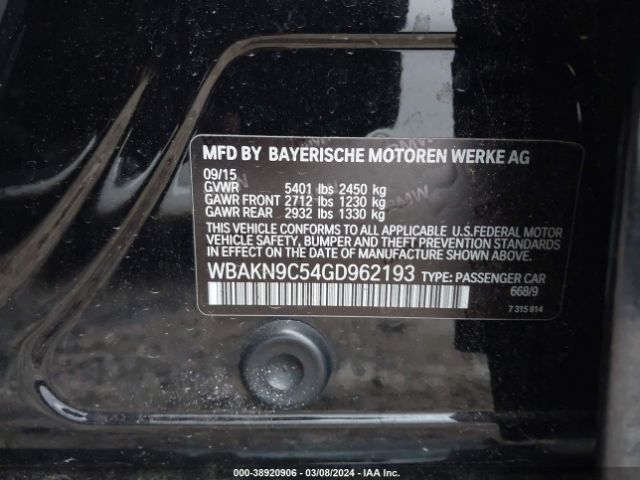 WBAKN9C54GD962193 BMW 550i