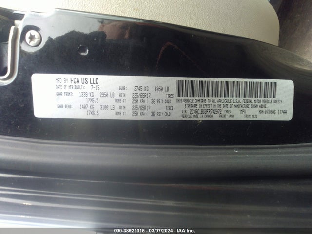 2C4RC1BG3FR742972 Chrysler Town & Country Touring