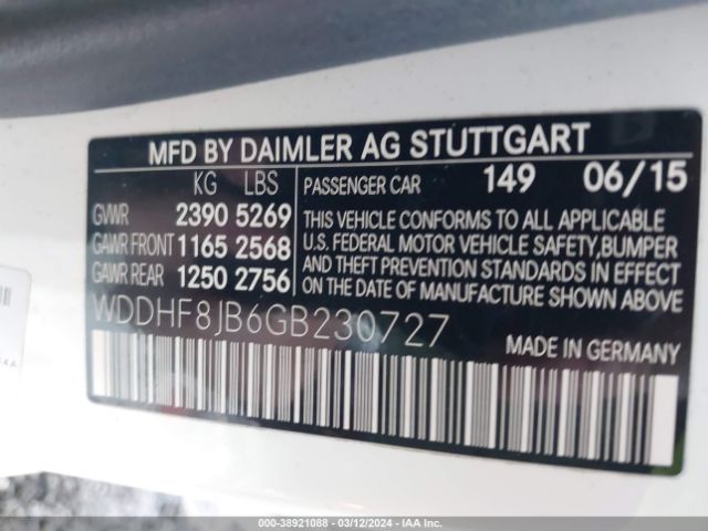 WDDHF8JB6GB230727 Mercedes-Benz E 350 4matic