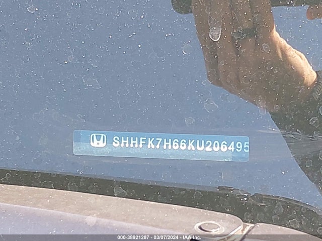 Honda CIVIC EX 2019 SHHFK7H66KU206495 Image 9