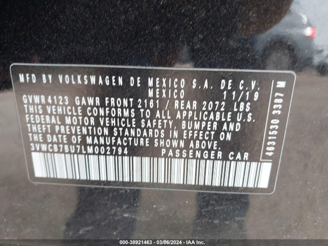 3VWCB7BU7LM002794 Volkswagen Jetta 1.4t R-line/1.4t S/1.4t Se