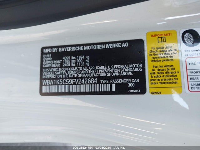 WBA1K5C59FV242684 BMW 228I