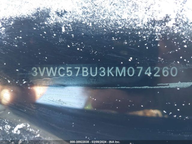 3VWC57BU3KM074260 Volkswagen Jetta 1.4t R-line/1.4t S/1.4t Se