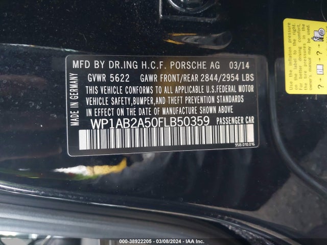 2015 PORSCHE MACAN WP1AB2A50FLB50359 Photo 8