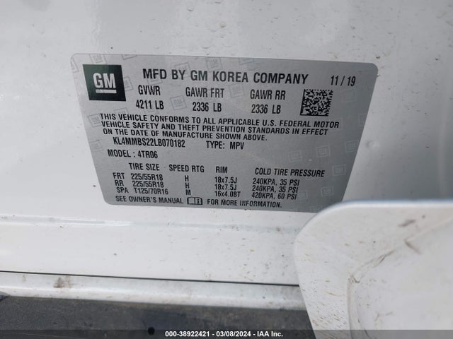 KL4MMBS22LB070182 Buick Encore Gx Fwd Preferred