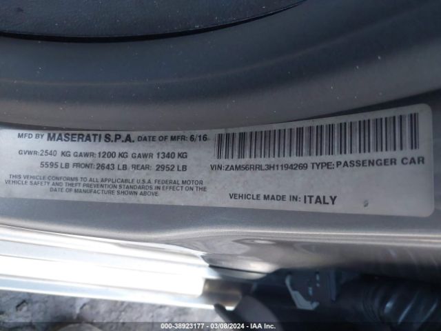 ZAM56RRL3H1194269 Maserati Quattroporte S Q4 Granlusso