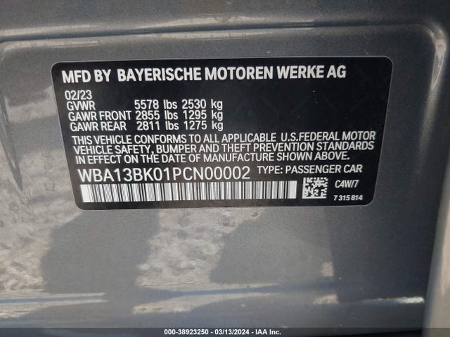 BMW M550 I Xdrive 2023 WBA13BK01PCN00002 Image 9