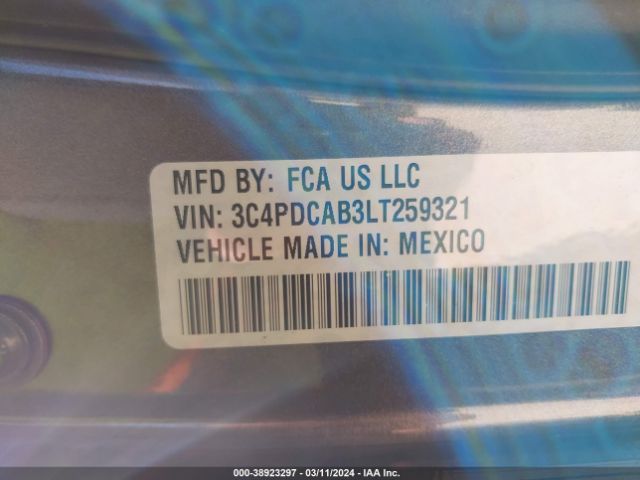 3C4PDCAB3LT259321 Dodge Journey Se Value
