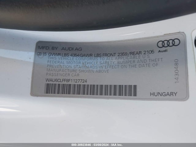 Audi A3 1.8t Premium 2015 WAU6CLFF8F1127724 Image 9