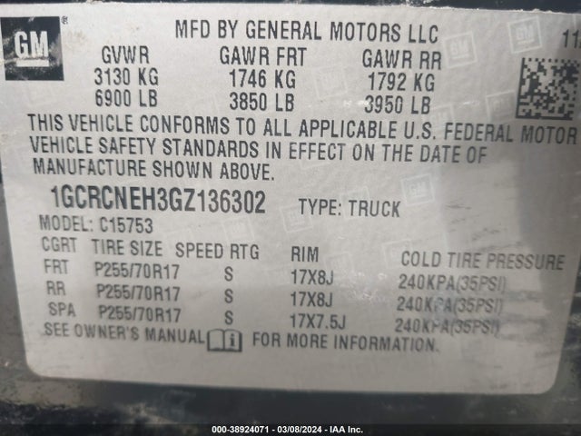 Chevrolet Silverado 1500 Wt 2016 1GCRCNEH3GZ136302 Image 9