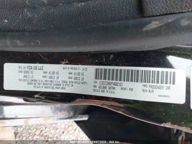 1C3CCCBB5FN682121 Chrysler 200 S