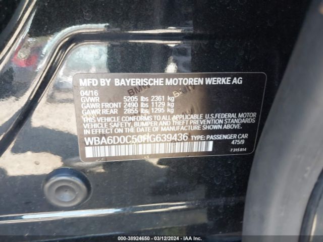 WBA6D0C50HG639436 BMW 640i Gran Coupe