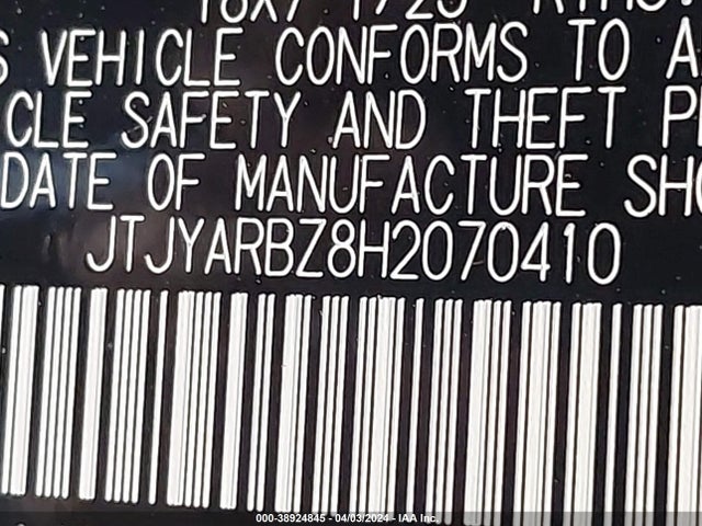 JTJYARBZ8H2070410 Lexus Nx 200t F Sport