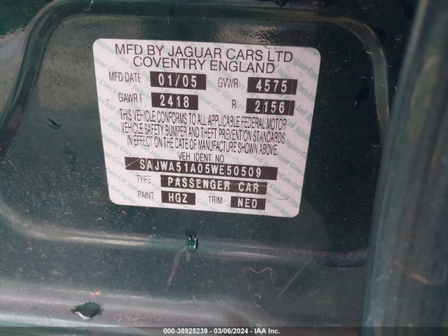 2005 JAGUAR X-TYPE SAJWA51A05WE50509 Photo 8