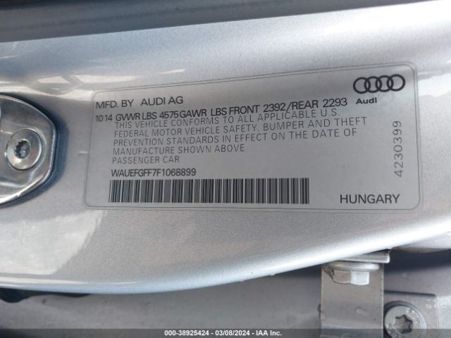 WAUEFGFF7F1068899 Audi A3 2.0t Premium