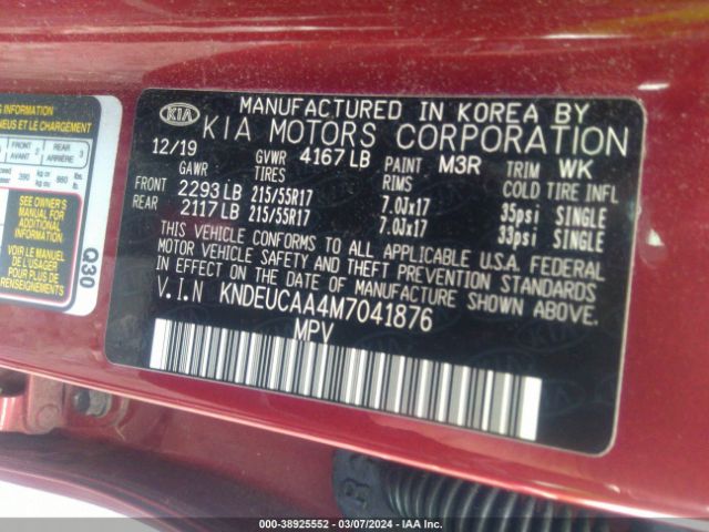 KNDEUCAA4M7041876 KIA SELTOS S
