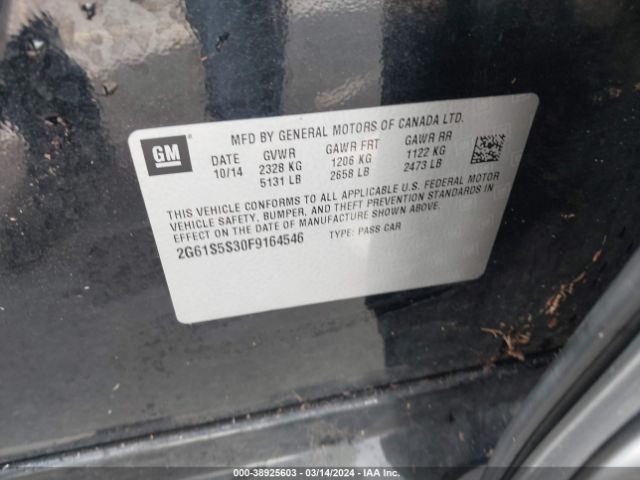 2G61S5S30F9164546 Cadillac Xts Platinum