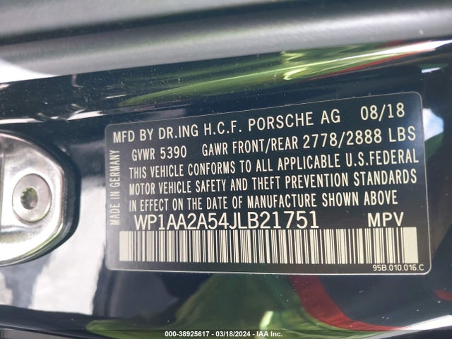 2018 PORSCHE MACAN WP1AA2A54JLB21751 Photo 8