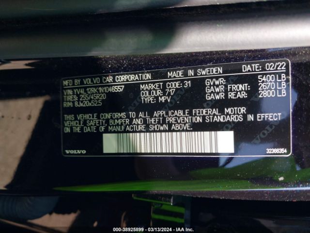 YV4L12RK1N1046557 Volvo Xc60 B5 Momentum