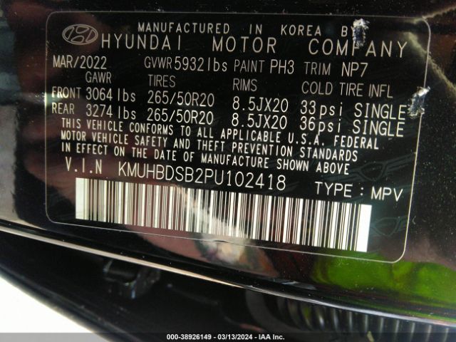 KMUHBDSB2PU102418 Genesis Gv80 2.5t Awd