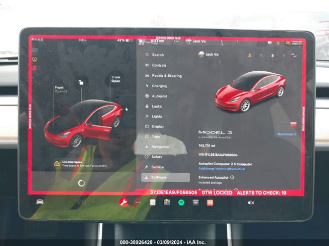 5YJ3E1EA9JF058505 Tesla Model 3 Long Range/mid Range
