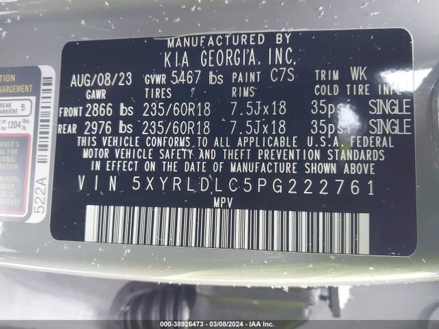 KIA Sorento X-line S 2023 5XYRLDLC5PG222761 Image 9