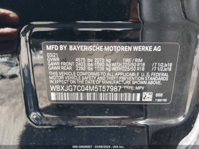 WBXJG7C04M5T57987 BMW X1 Sdrive28i
